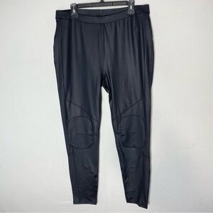 Love & Legend Shiny Black Stretchy Pull On Skinny Pants Leggings 2X